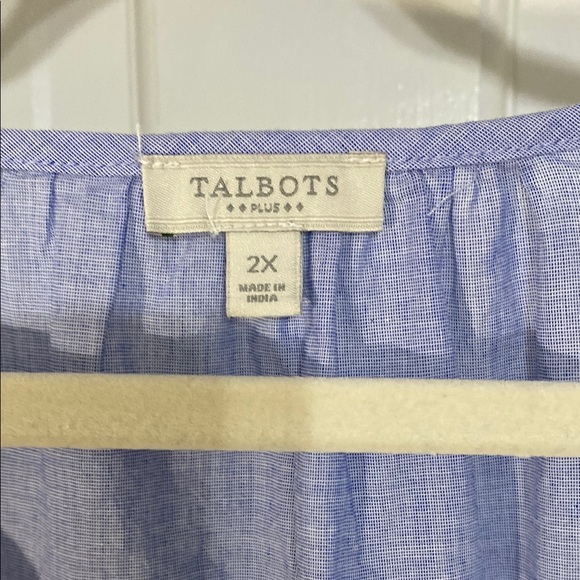 Talbots Blue 3/4 Sleeve Tunic 2X - Picture 2 of 5